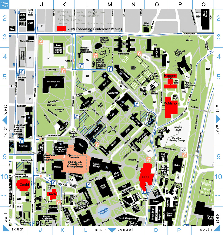 University Of Washington Seattle Campus Map Maps Directions South